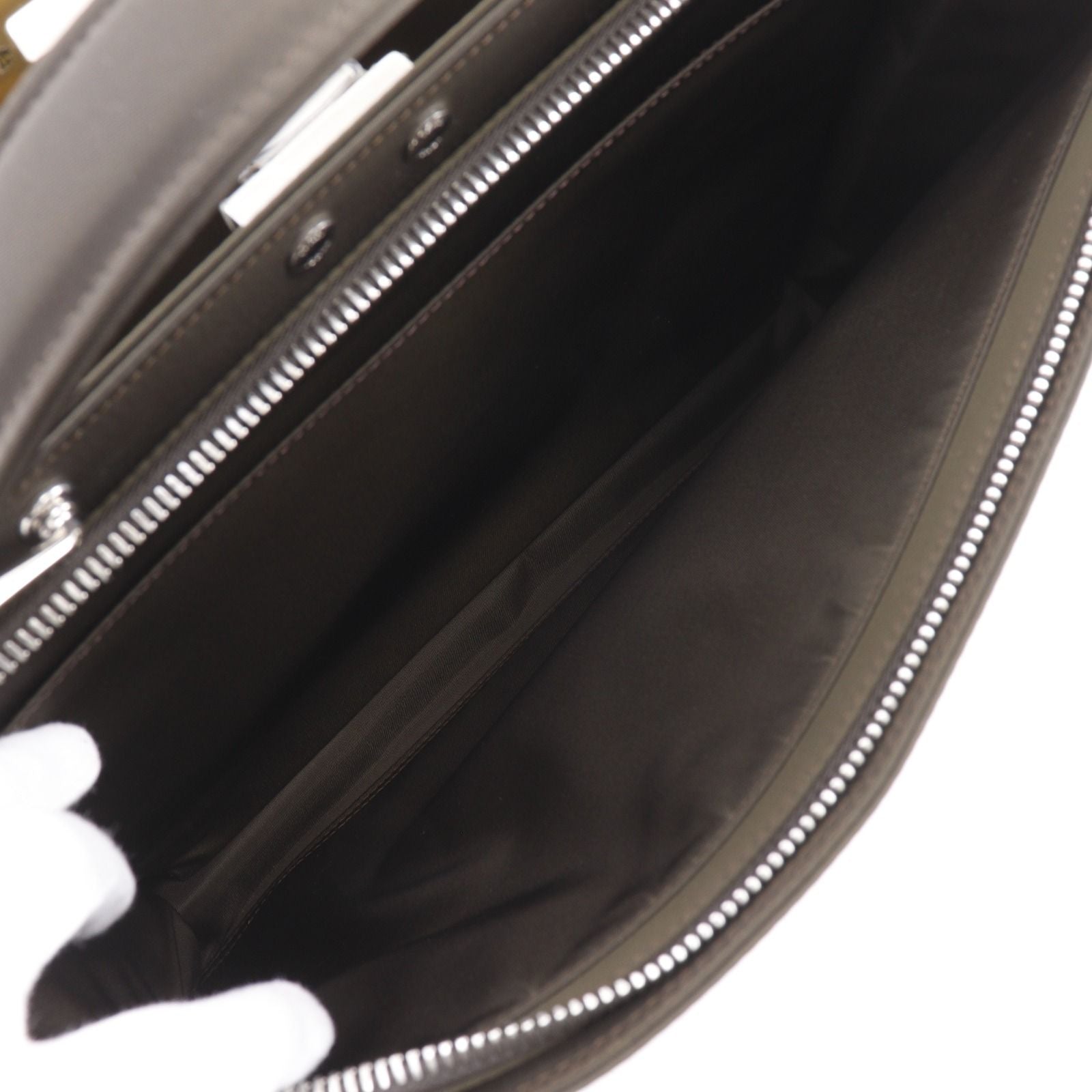 Fendi Peekaboo Ic You 2-Way Shoulder Bag Nylon Brown Business — view 8