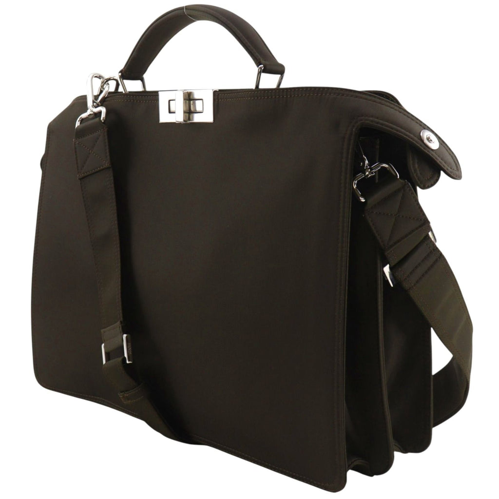 Fendi Peekaboo Ic You 2-Way Shoulder Bag Nylon Brown Business — view 2