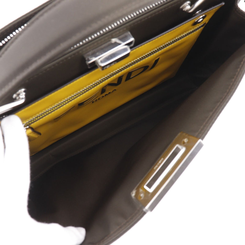 Fendi Peekaboo Ic You 2-Way Shoulder Bag Nylon Brown Business — view 6