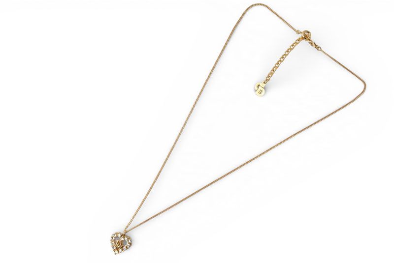 Dior Necklace Vintage Logo Gold — view 3