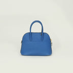 Hermes Bolide Mini 16 Shoulder Bag Courchevel Blue France Bleu Gold 2-Way — view 3