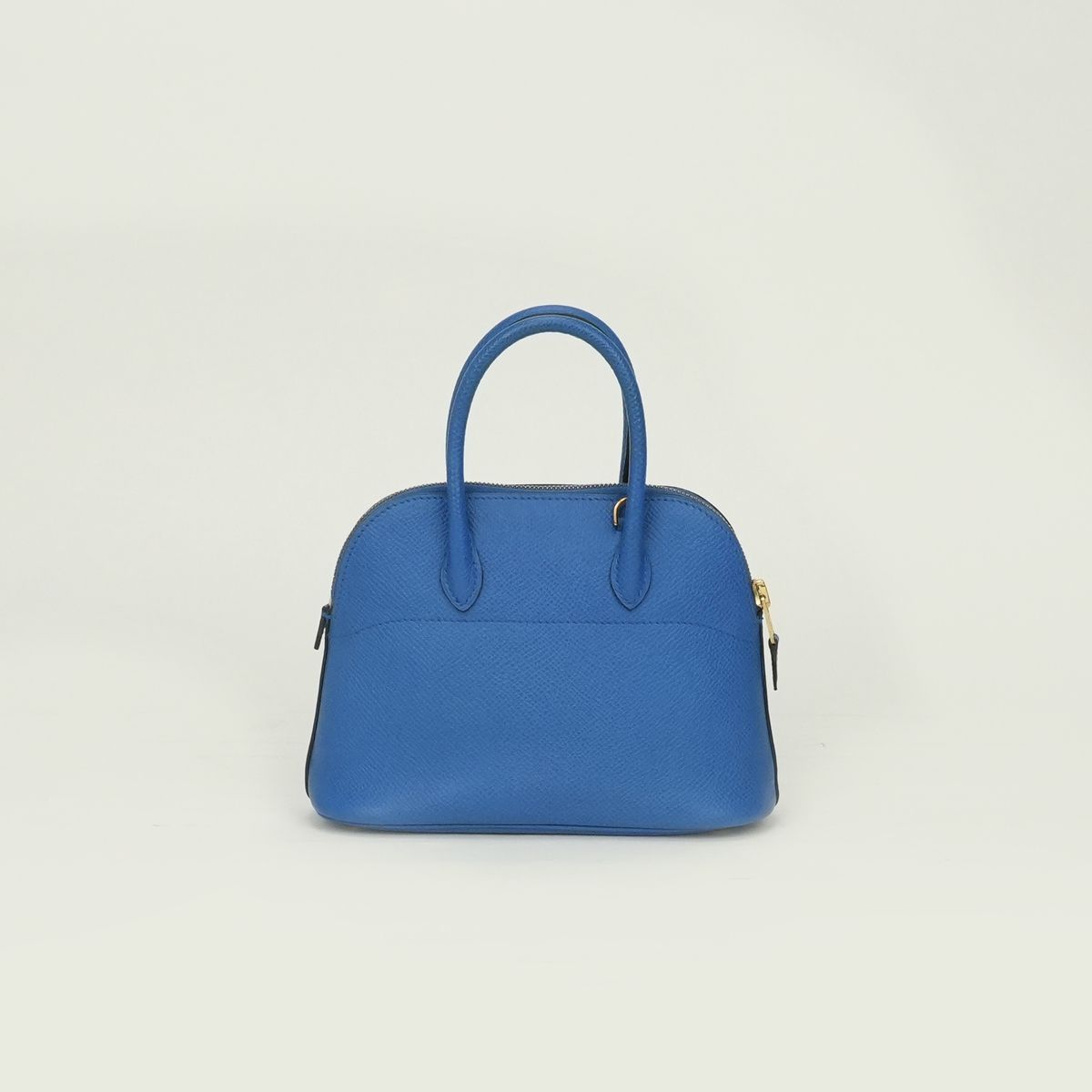 Hermes Bolide Mini 16 Shoulder Bag Courchevel Blue France Bleu Gold 2-Way — view 3