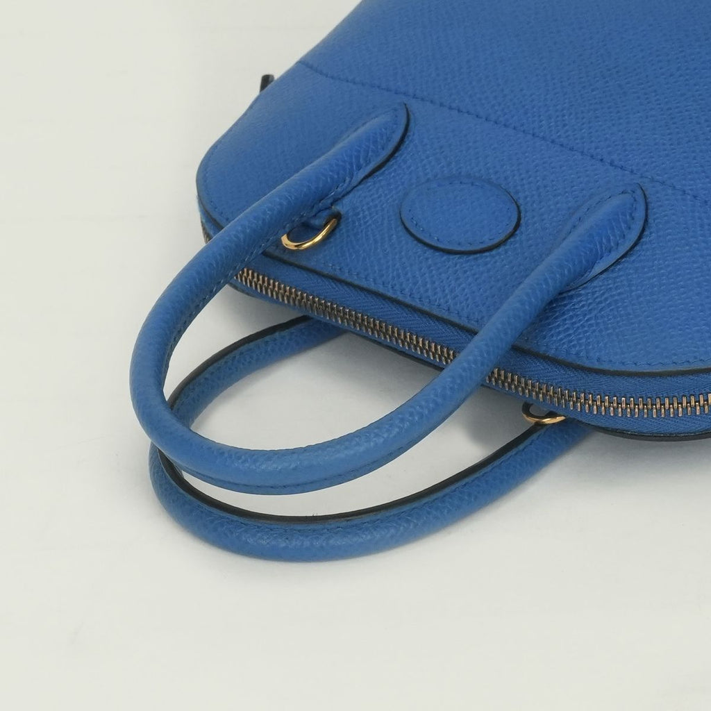 Hermes Bolide Mini 16 Shoulder Bag Courchevel Blue France Bleu Gold 2-Way — view 4