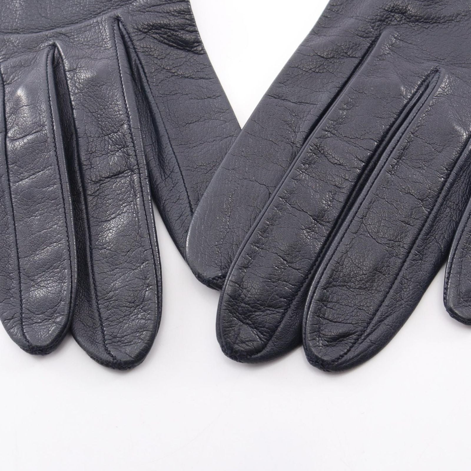 Hermes Gloves Logo Leather — view 6