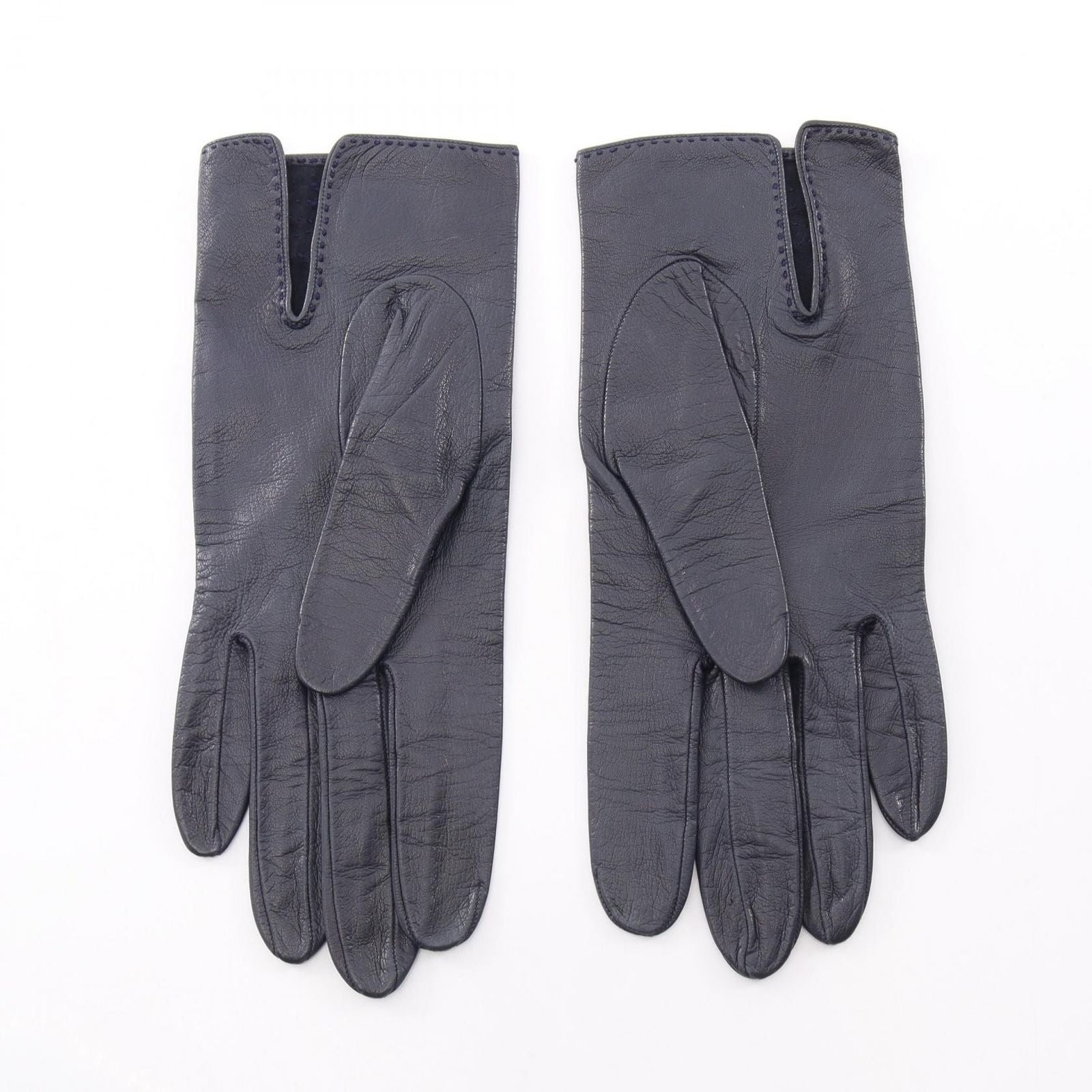 Hermes Gloves Logo Leather — view 2