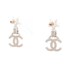 Chanel Earrings CC Logo Star Silver — view 2
