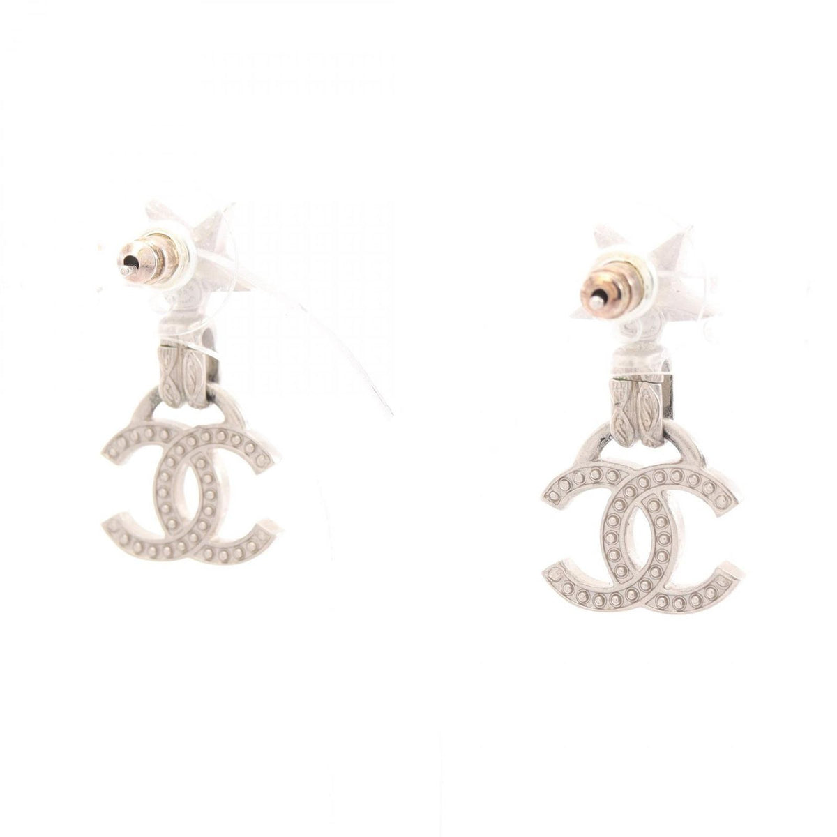 Chanel Earrings CC Logo Star Silver — view 2