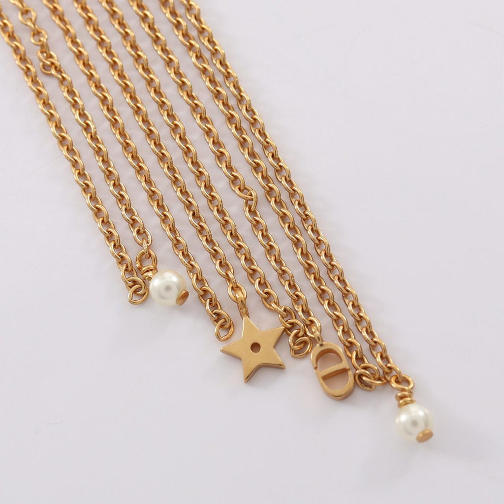 Dior Earrings Chain Gold — view 5
