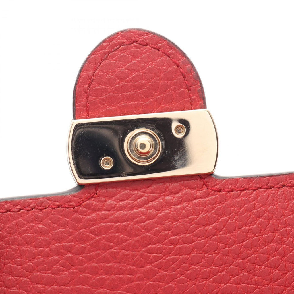 Gucci Shoulder Bag Interlocking Red Leather Chain Wallet — view 5