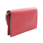 Gucci Shoulder Bag Interlocking Red Leather Chain Wallet — view 2