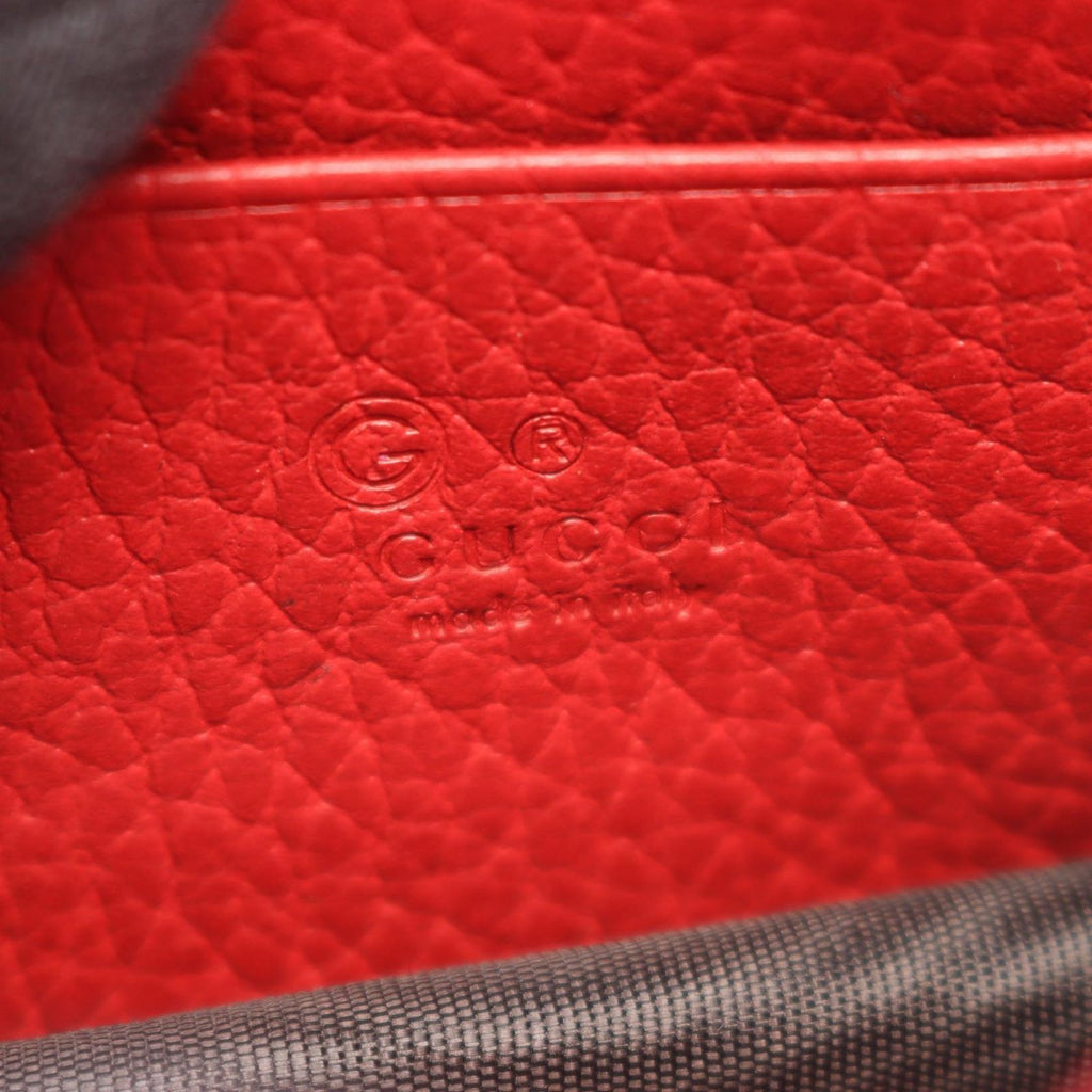 Gucci Shoulder Bag Interlocking Red Leather Chain Wallet — view 4