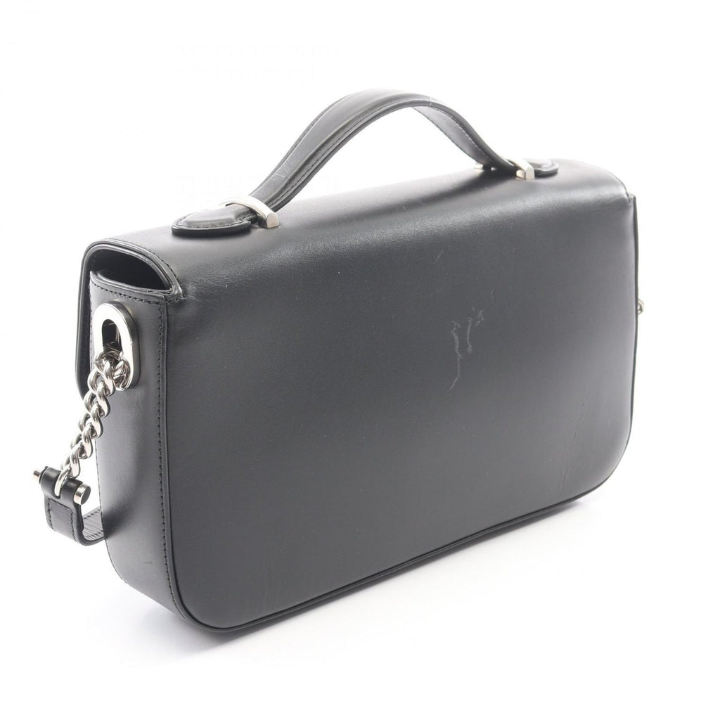 Gucci Shoulder Bag Petit GG 2-Way Black Leather Small Chain — view 2