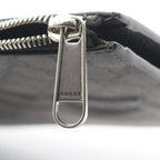 Gucci Clutch GG Supreme Gray Black Canvas Leather — view 8