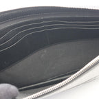Gucci Clutch GG Supreme Gray Black Canvas Leather — view 5