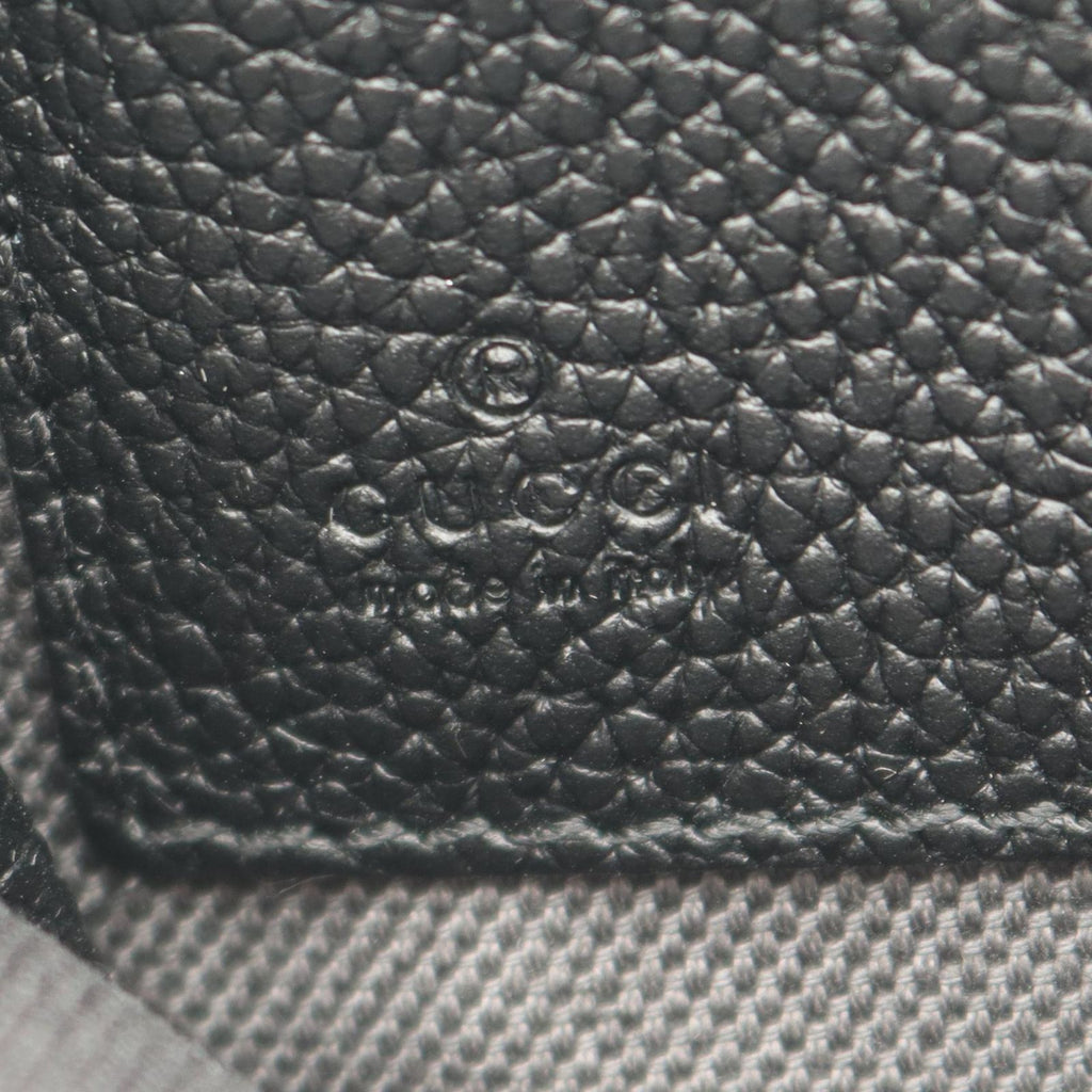 Gucci Clutch GG Supreme Gray Black Canvas Leather — view 4