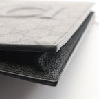 Gucci Clutch GG Supreme Gray Black Canvas Leather — view 6
