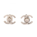 Chanel Earrings CC Logo Turnlock Motif