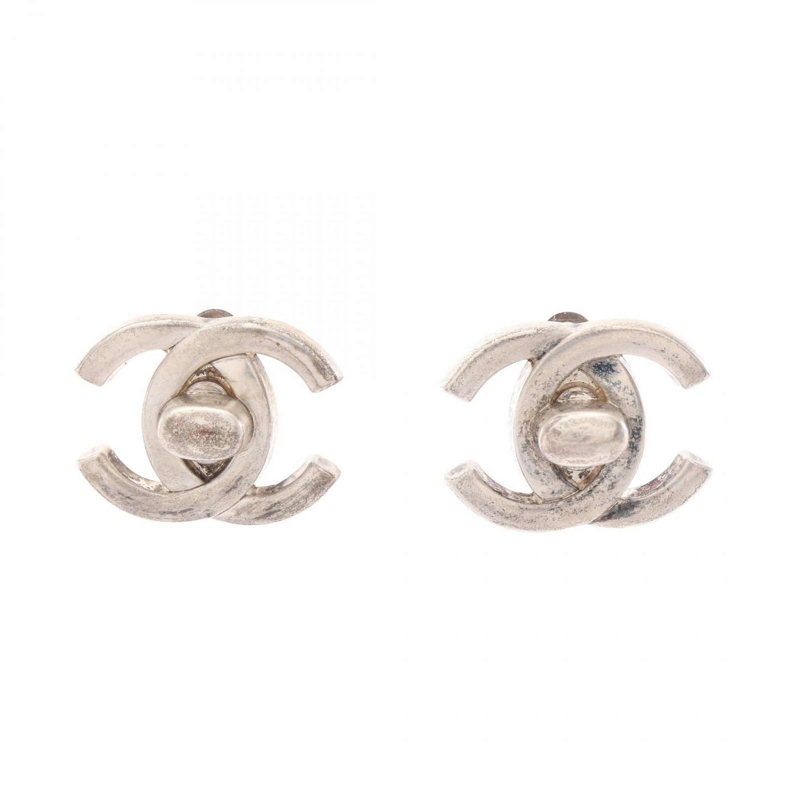 Chanel Earrings CC Logo Turnlock Motif