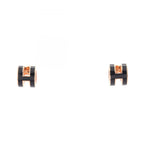 Hermes Earrings Mini Pop Black