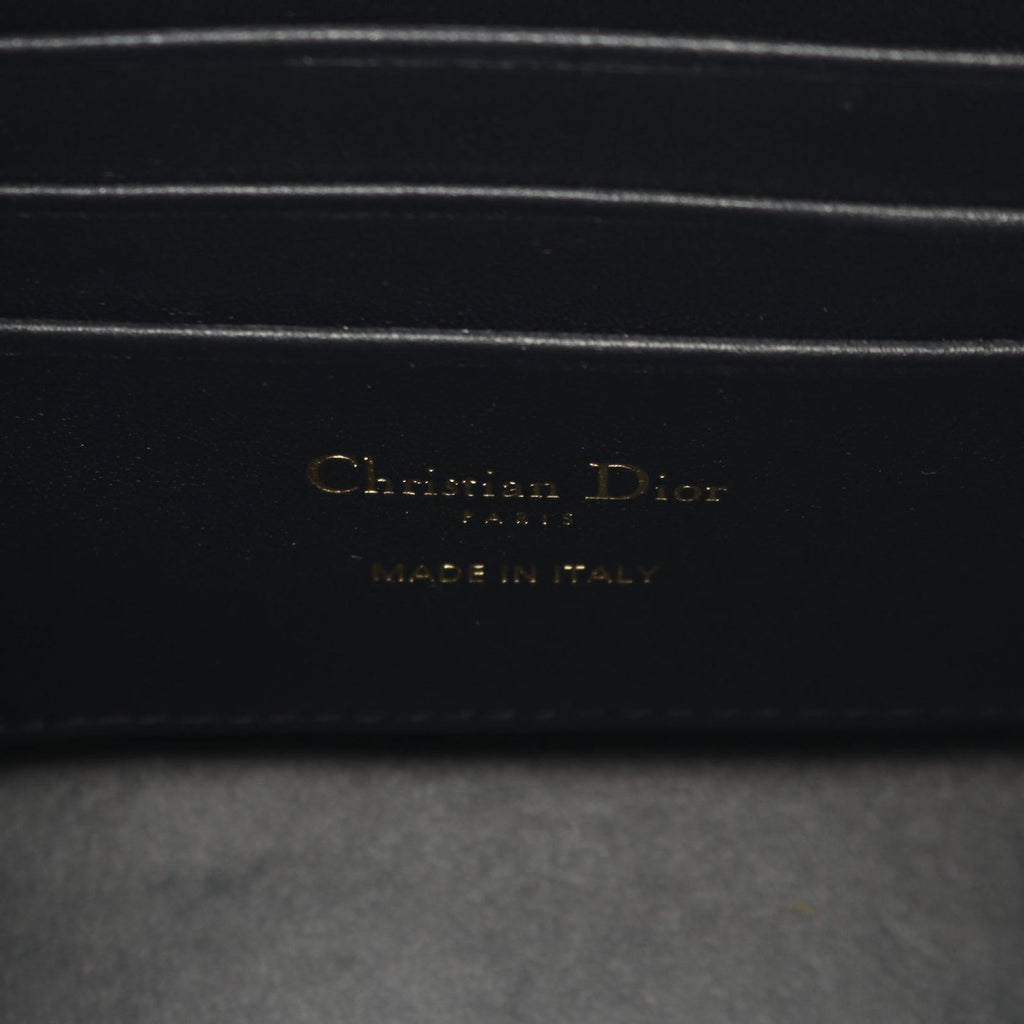 Dior Shoulder Bag 30 Montaigne Drawstring Mini Oblique Ivory Navy Canvas — view 4