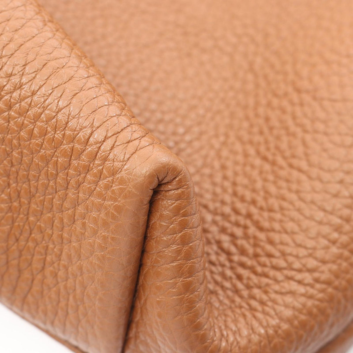 Prada Tote Bag Triangle Logo Brown Leather — view 5