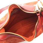 Gucci Shoulder Bag Attache 2-Way Red Green Yellow Suede Leather — view 3