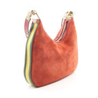Gucci Shoulder Bag Attache 2-Way Red Green Yellow Suede Leather — view 2