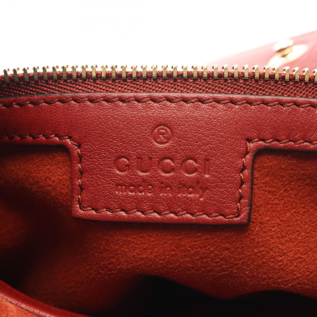 Gucci Shoulder Bag Attache 2-Way Red Green Yellow Suede Leather — view 4
