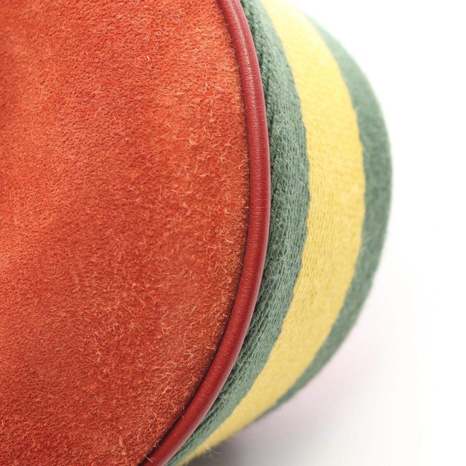 Gucci Shoulder Bag Attache 2-Way Red Green Yellow Suede Leather — view 6