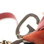 Gucci Shoulder Bag Attache 2-Way Red Green Yellow Suede Leather — view 8