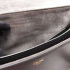 Celine Shoulder Bag Soft 16 Dark Gray Leather Saise — view 8