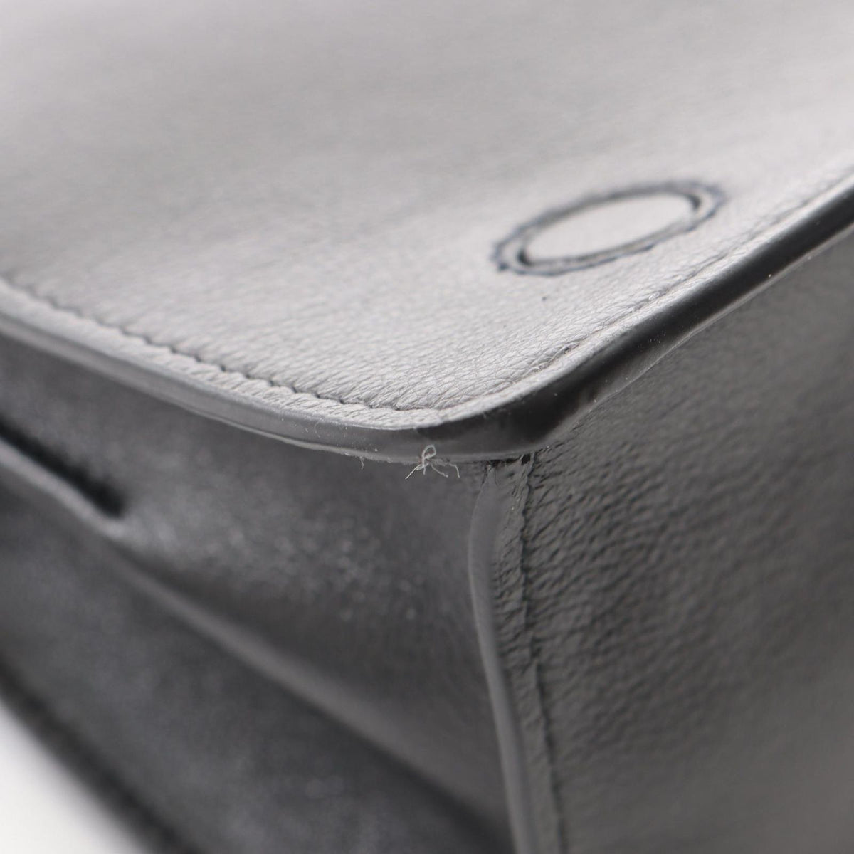 Prada Shoulder Bag Glace'Calfskin Black Leather Triangle Logo — view 5