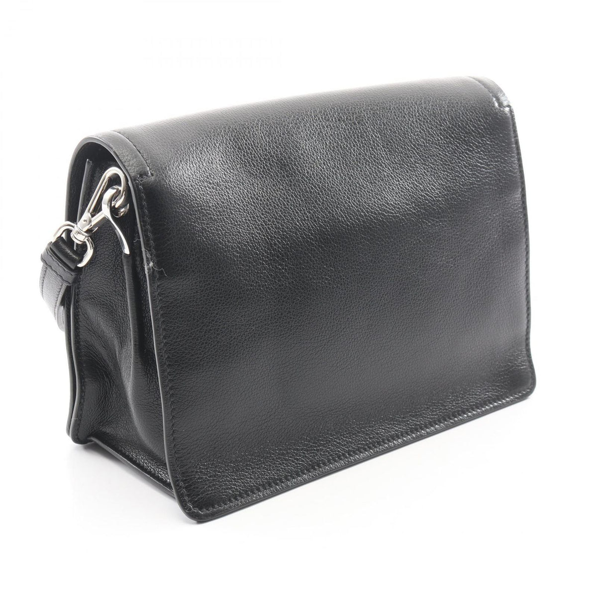 Prada Shoulder Bag Glace'Calfskin Black Leather Triangle Logo — view 2