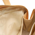 Chanel Handbag Wild Stitch Chevron Yellow Beige Leather Handle — view 8