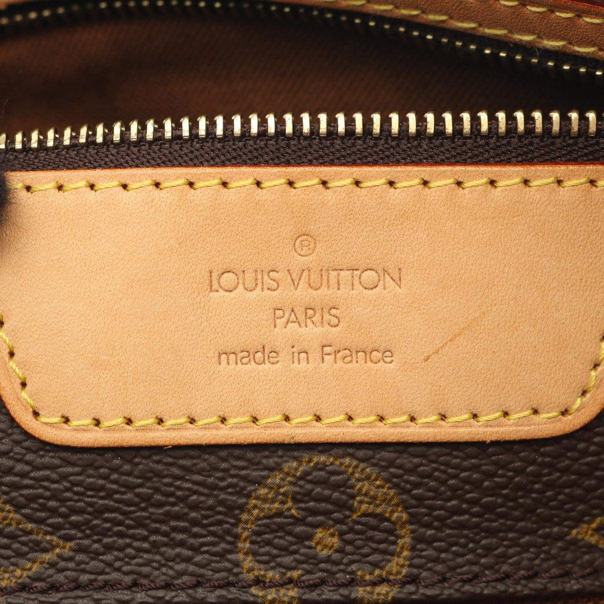 Louis Vuitton Tote Bag Sac Shopping Canvas Leather — view 4