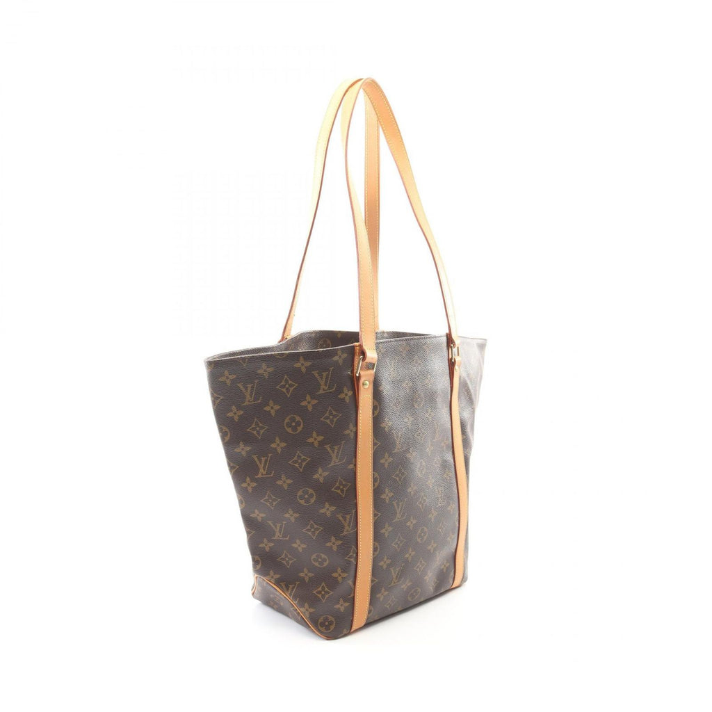 Louis Vuitton Tote Bag Sac Shopping Canvas Leather — view 2