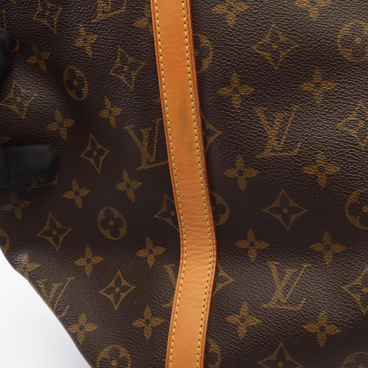 Louis Vuitton Tote Bag Sac Shopping Canvas Leather — view 7