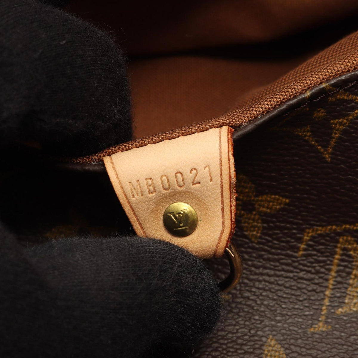 Louis Vuitton Tote Bag Sac Shopping Canvas Leather — view 5