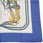 Hermes Carre 90 Brides de Gala Briddegara Silk Scarf Blue — view 3