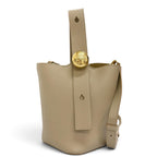 Loewe Pe Bucket Bag Mini Leather Gramgram 2-Way Beige Gold
