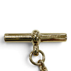 Hermes Pendant PM Buffalo Horn Chain Necklace Gold Brown — view 7