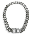 Dior Om CD Icon Chain Link Necklace Silver