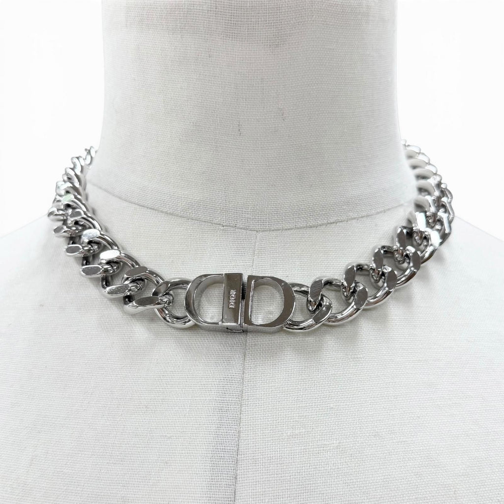 Dior Om CD Icon Chain Link Necklace Silver — view 2