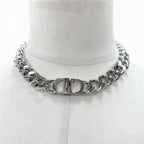 Dior Om CD Icon Chain Link Necklace Silver — view 2