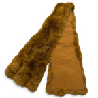 Chanel Vintage Lining 100% Silk Rex Fur Tippet Shawl Brown Scarf — view 5