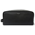 Saint Laurent Paris Grain Calfskin Logo Travel Pouch Clutch Black