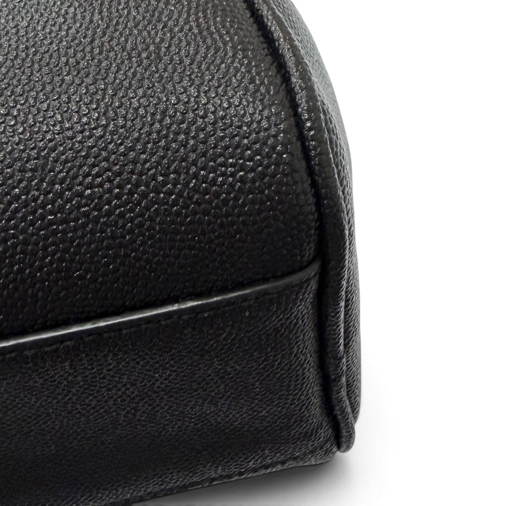 Saint Laurent Paris Grain Calfskin Logo Travel Pouch Clutch Black — view 7