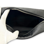 Saint Laurent Paris Grain Calfskin Logo Travel Pouch Clutch Black — view 6