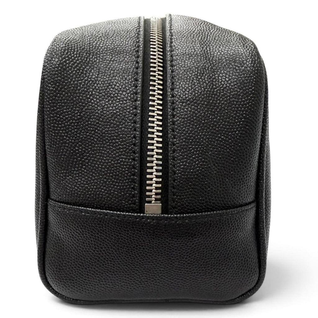 Saint Laurent Paris Grain Calfskin Logo Travel Pouch Clutch Black — view 4