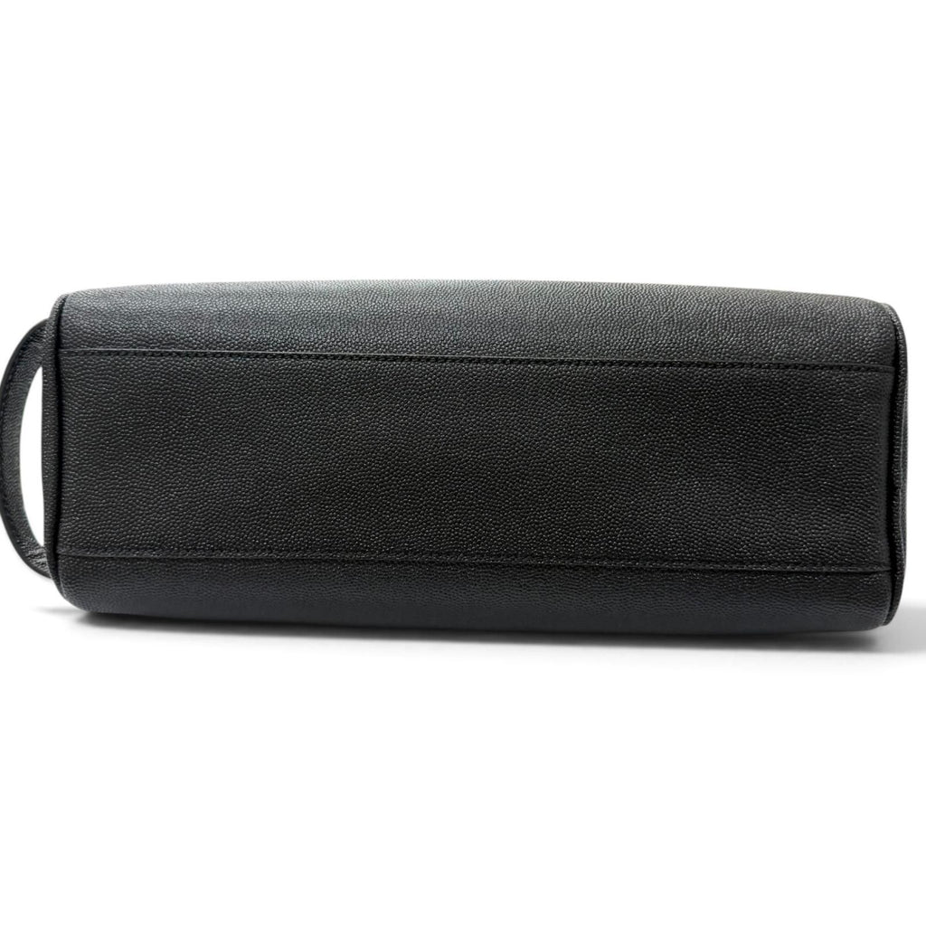 Saint Laurent Paris Grain Calfskin Logo Travel Pouch Clutch Black — view 5